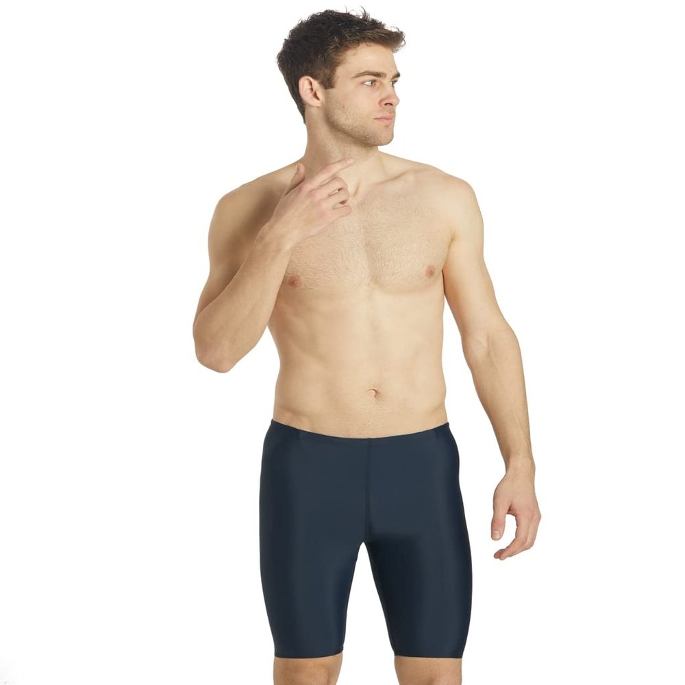 iSwim Men's Athletic Essential Jammer Swimsuit - Navy - 34