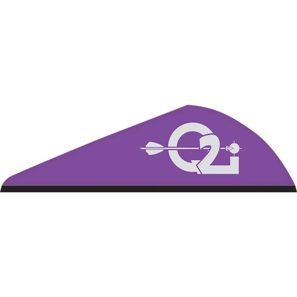 Q2i Archery Rapt-X Arrow Vanes-High-Profile Fletching Vanes with Tri-Fusion Vane Adhesion Technology for Superior Flight Stability & Control Archery 100pk (Violet)