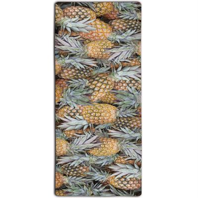LEUS Yoga ECO Towel - Non-Slip Quick-Drying Recycled Microfiber Towel for Hot Yoga, Pilates, and Fitness - Pineapple Paradise
