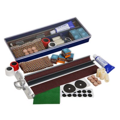 Billiard Pool Cue Deluxe Repair Kit - 15 Items Included