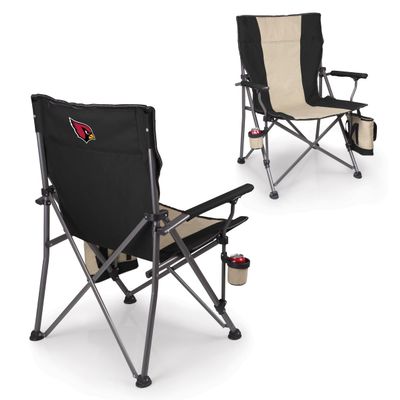 Picnic TIME NFL Arizona Cardinals Big Bear XXL Camp Chair with Cooler, Heavy Duty Beach Chair, 500 lb Capacity Camping Chair with Carry Bag, (Black)