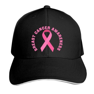 Breast Cancer Awareness Pink Ribbon Baseball Cap for Men & Women Fashion Dad Hats Unisex Adult Trucker Hat Curved Brim Baseball Hat Adjustable