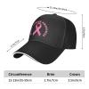 Breast Cancer Awareness Pink Ribbon Baseball Cap for Men & Women Fashion Dad Hats Unisex Adult Trucker Hat Curved Brim Baseball Hat Adjustable view 4