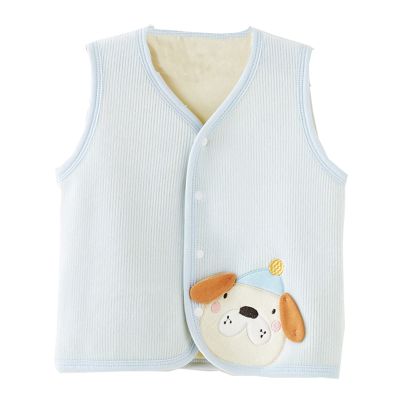 Toddler Baby Boys Girls Winter Sleeveless Cartoon Coat Outwear Warm Coat Vest Jacket Kids Fall (Blue, 0-3 Months)