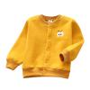 Child Toddler Kids Infant Boys Girls Long Sleeve Cartoon Embroidery Thick Cardigan Coat Ski (Yellow, 18-24 Months) view 1
