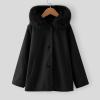 Toddler Girls Winter Windproof Coat Jacket Kids Warm Fleece Hooded Outerwear Girls Winter Dresses (Black, 4-5 Years) view 2