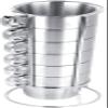 6 Pcs Stainless Steel Coffee Cups with Rack, Camping Coffee Cup Coffee Mug Tea Mug, Stainless Steel Drinking Cup for Outdoor Office Home view 1