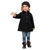 Toddler Girls Long Sleeve Winter Windproof Coat Jacket Kids Warm Fleece Outerwear Jacket Kids Coat (Black, 2-3 Years) view 1