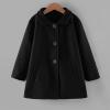 Toddler Girls Long Sleeve Winter Windproof Coat Jacket Kids Warm Fleece Outerwear Jacket Kids Coat (Black, 2-3 Years) view 3