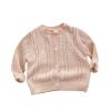 AnFeng Boys Sweater Kids Toddler Babys Girls Boys Spring Winter Solid Knit Sweater Cardigan Long Sleeve Coat (Beige, 2-3 Years) view 1