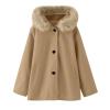 Toddler Girls Winter Windproof Coat Jacket Kids Warm Fleece Hooded Outerwear Girls Winter Dresses (Khaki, 1-2 Years) view 1