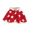 Baby Toddler Boys Girls Wool Blend Winter Hooded Outerwear Capes Poncho Coat Girls Coat (Red, 0-6 Months) view 1