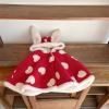 Baby Toddler Boys Girls Wool Blend Winter Hooded Outerwear Capes Poncho Coat Girls Coat (Red, 0-6 Months) view 2