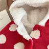 Baby Toddler Boys Girls Wool Blend Winter Hooded Outerwear Capes Poncho Coat Girls Coat (Red, 0-6 Months) view 3