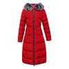 JEsilunmaMY Slim Fit Long Puffer Jacket for Women Warm Winter Long Sleeve Cotton Coats Lightweight Zip Up Thicken Down Jacket (Red,Large) view 1