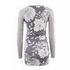 Long Sleeve Printed Maternity Top Maternity Shirt Mock Neck Bodysuit Supersoft Standard-Fit Shirttail Hem Shirt (Grey,Small) view 3