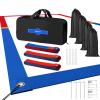 XXXYYY Professional Beach Volleyball Lines for Sand 2 inch, Better Visible, Upgraded Weather Resistance, Stainless Anchors & Sand Bags, Official Size 26.3' X 52.6' - Red and Blue view 1