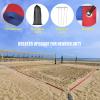 XXXYYY Professional Beach Volleyball Lines for Sand 2 inch, Better Visible, Upgraded Weather Resistance, Stainless Anchors & Sand Bags, Official Size 26.3' X 52.6' - Red and Blue view 4