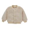 Toddler Kids Plush Coat Warm Cardigan Jacket Baby Boys Girls Autumn Winter Buttons Lightweight Long (Beige, 4-5 Years) view 1