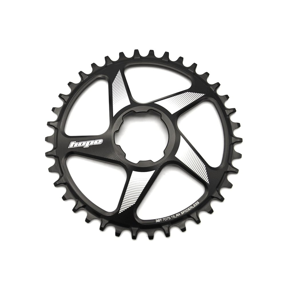 HOPE RX Spiderless Chainring - 44t, Direct Mount, Black