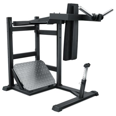 French Fitness FFB Black Pendulum Squat Leg Press Machine Adjustable, Compact, Heavy-Duty Steel Frame, Non-Slip Foot Plate, Ergonomic Design for Home, Gym & Office Intensity Workouts