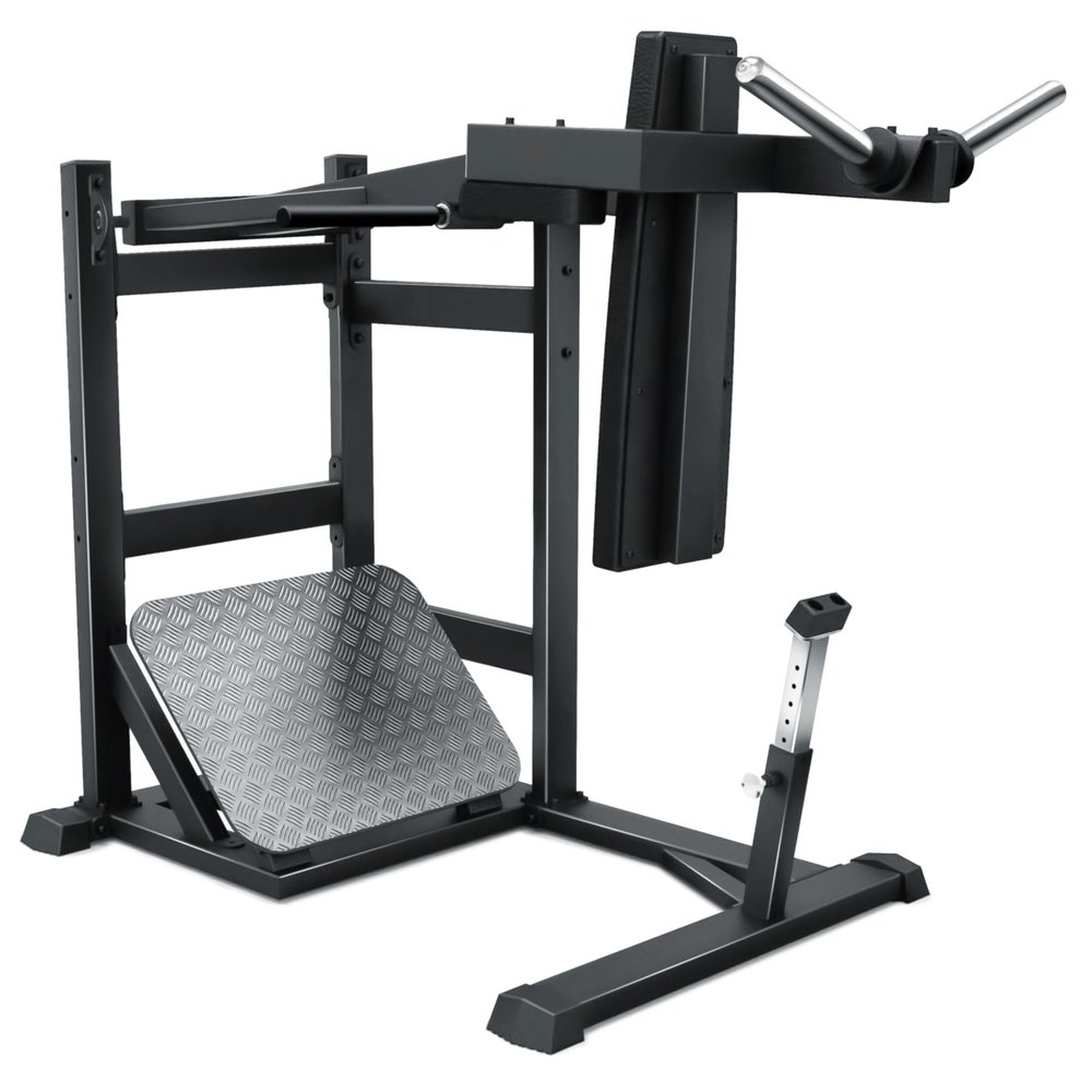 French Fitness FFB Black Pendulum Squat Leg Press Machine Adjustable, Compact, Heavy-Duty Steel Frame, Non-Slip Foot Plate, Ergonomic Design for Home, Gym & Office Intensity Workouts