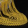 16 PCS 7mm Mardi Gras Bead Gold Faux Pearl Beads Necklaces Bulk Party Favor Plastic Play Pearl for 32" Carnival Necklaces Christmas Party St. Patrick's Day Costume Necklace view 2