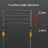 Indoor Single Bar Pull-up Machine Home Squat Rack Bench Press Barbell Rack Multifunctional Fitness Equipment Strong Load-Bearing Squat Rack (Color : Black, Size : 112 * 122*(140~220) cm) view 4