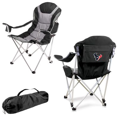 Picnic TIME NFL Reclining Camp, Beach Adults, Sports Chair with Carry Bag, 36 x 33 x 42, Black with Gray Accents (803-00-175-134-2)