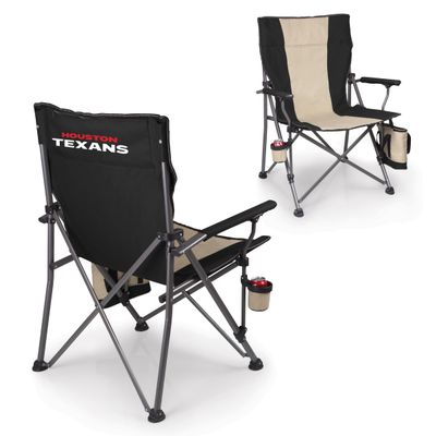 Picnic TIME NFL Houston Texans Big Bear XXL Camp Chair with Cooler, Heavy Duty Beach Chair, 500 lb Capacity Camping Chair with Carry Bag, (Black)