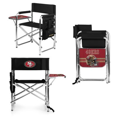 PICNIC TIME NFL San Francisco 49ers Sports Chair with Side Table, Beach Chair, Camp Chair for Adults