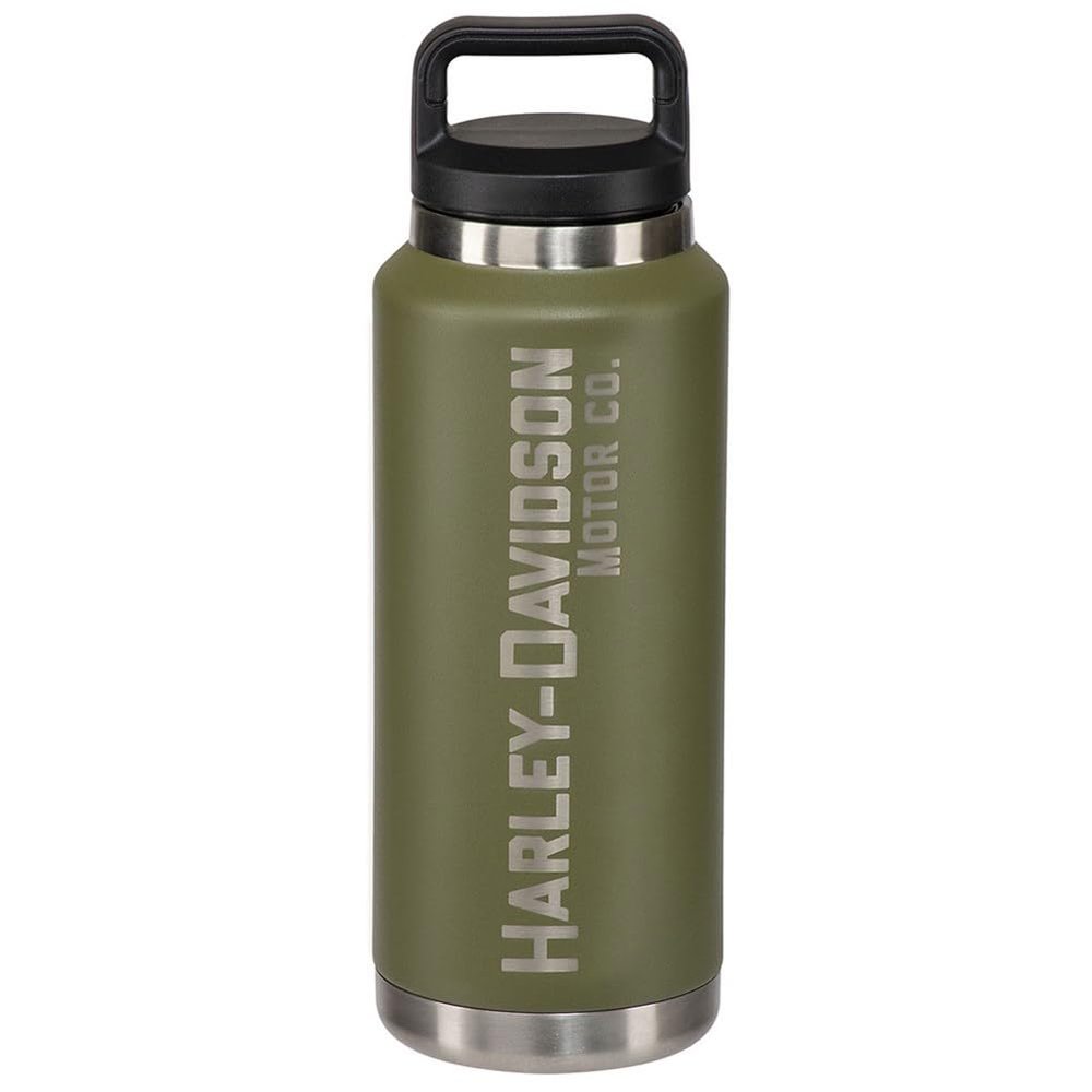 Harley-Davidson Motor Co. Water Bottle, Double-Wall Stainless Steel - Green