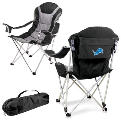 Picnic TIME NFL Reclining Camp, Beach Adults, Sports Chair with Carry Bag, 36 x 33 x 42, Black with Gray Accents (803-00-175-114-2)