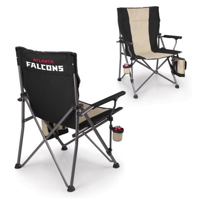 Picnic TIME NFL Atlanta Falcons Big Bear XXL Camp Chair with Cooler, Heavy Duty Beach Chair, 500 lb Capacity Camping Chair with Carry Bag, (Black)