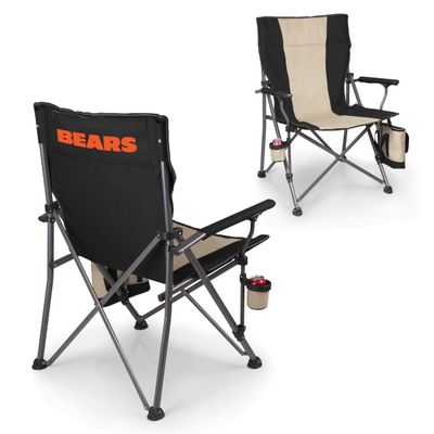 Picnic TIME NFL Chicago Bears Big Bear XXL Camp Chair with Cooler, Heavy Duty Beach Chair, 500 lb Capacity Camping Chair with Carry Bag, (Black)