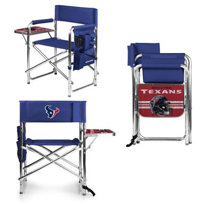 PICNIC TIME NFL Houston Texans Sports Chair with Side Table, Beach Chair, Camp Chair for Adults