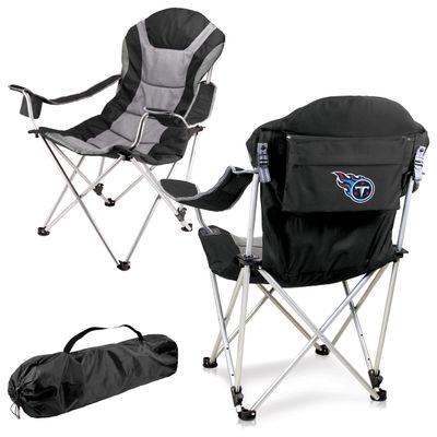 Picnic TIME NFL Reclining Camp, Beach Adults, Sports Chair with Carry Bag, 36 x 33 x 42, Black with Gray Accents (803-00-175-314-2)
