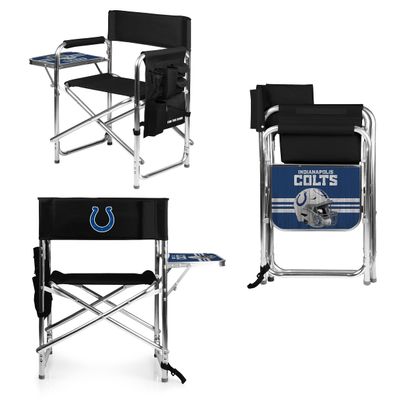 PICNIC TIME NFL Indianapolis Colts Sports Chair with Side Table, Beach Chair, Camp Chair for Adults
