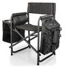Picnic TIME NFL New England Patriots Fusion Camping Chair with Side Table and Soft Cooler, Beach Chair for Adults, Lawn Chair, (Dark Gray with Black Accents) view 4