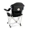 Picnic TIME NFL Reclining Camp, Beach Adults, Sports Chair with Carry Bag, 36 x 33 x 42, Black with Gray Accents (803-00-175-254-2) view 1