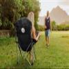 Picnic TIME NFL Reclining Camp, Beach Adults, Sports Chair with Carry Bag, 36 x 33 x 42, Black with Gray Accents (803-00-175-254-2) view 2