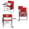 PICNIC TIME NFL Kansas City Chiefs Sports Chair with Side Table, Beach Chair, Camp Chair for Adults view 1