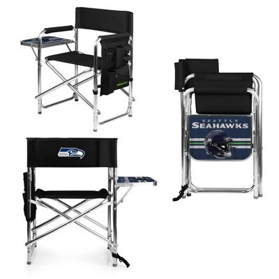 PICNIC TIME NFL Seattle Seahawks Sports Chair with Side Table, Beach Chair, Camp Chair for Adults