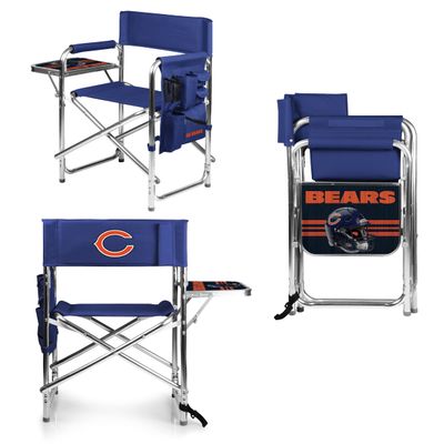 PICNIC TIME NFL Chicago Bears Sports Chair with Side Table, Beach Chair, Camp Chair for Adults
