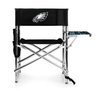 PICNIC TIME NFL Philadelphia Eagles Sports Chair with Side Table, Beach Chair, Camp Chair for Adults