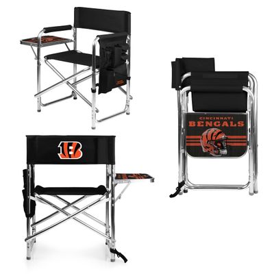 PICNIC TIME NFL Cincinnati Bengals Sports Chair with Side Table, Beach Chair, Camp Chair for Adults