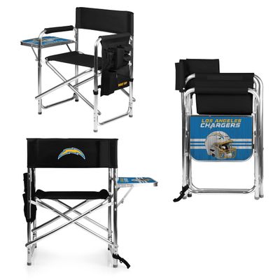 PICNIC TIME NFL Los Angeles Chargers Sports Chair with Side Table, Beach Chair, Camp Chair for Adults