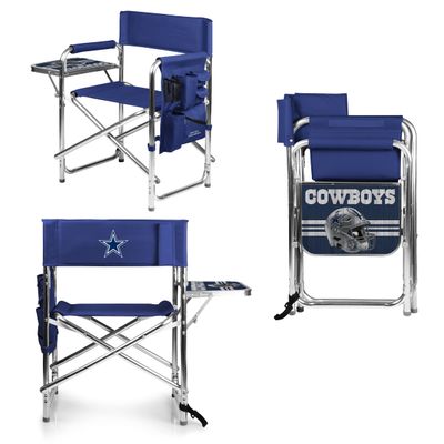 PICNIC TIME NFL Dallas Cowboys Sports Chair with Side Table, Beach Chair, Camp Chair for Adults