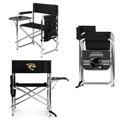 PICNIC TIME NFL Jacksonville Jaguars Sports Chair with Side Table, Beach Chair, Camp Chair for Adults