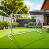 Vallerta Premier 10 X 6 Ft AYSO Youth & 5v5 Regulation Size Soccer Goal. Heavy Duty 62MM Diameter PVC Frame w/Weatherproof 4mm Net & Easy Carry Bag. view 1
